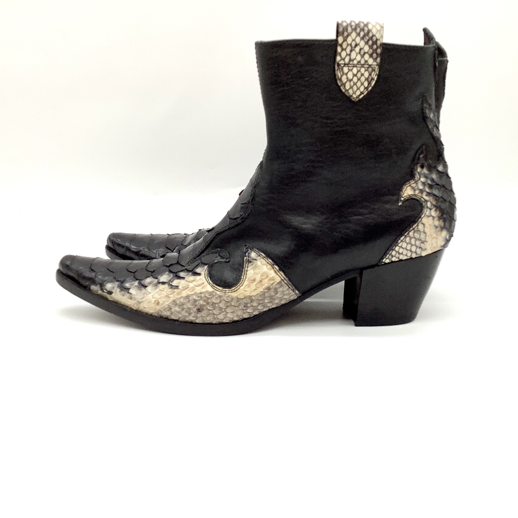 Loriblu Made In Italy Python Cowboy Western Boots 38